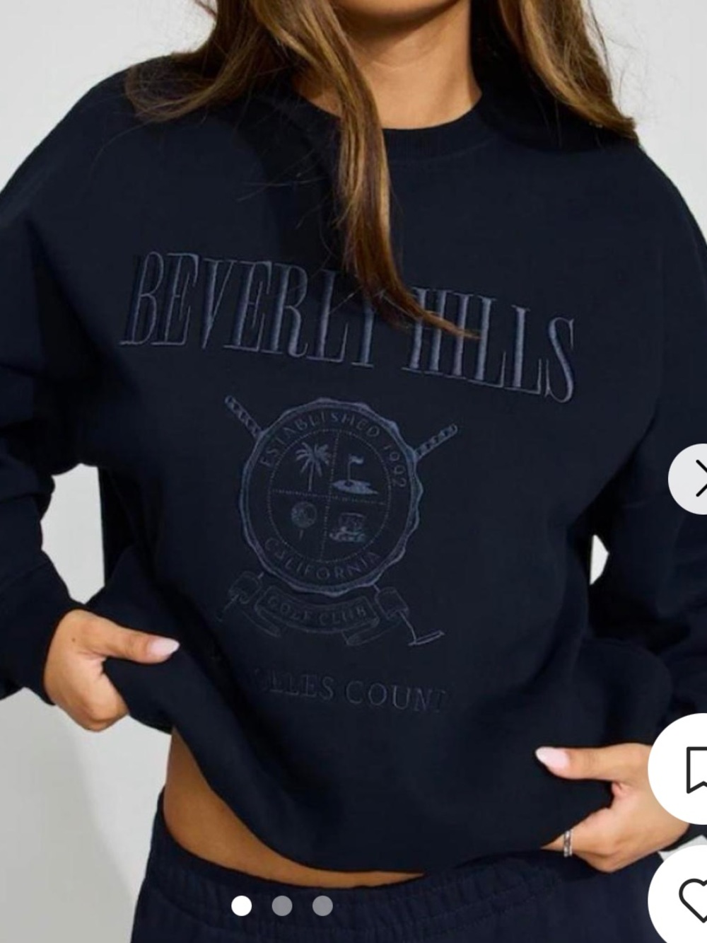 Garage Beverly Hills Navy Graphic Sweatshirt